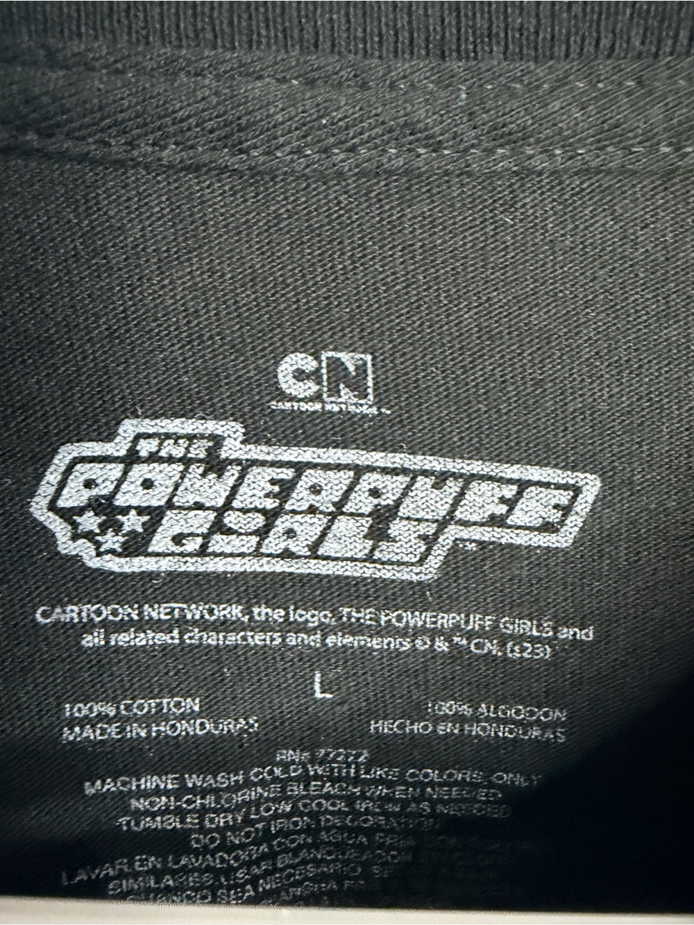 Cartoon Network Black Tee with Pink & Purple Powerpuff Girls Art - Picture 4 of 5